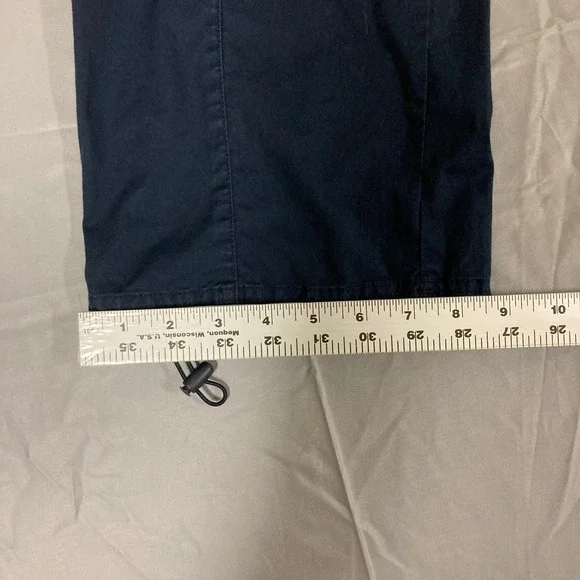 Nike Women Navy Blue Track Pants Cropped Athletic Side Stripe Drawstring Size M - Picture 4 of 8